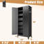 Armoire de rangement 75 po en métal avec tablettes réglables-2116755205