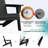 Folding Adirondack Chair, Wood Texture, Cup Holder, All-Weather HDPE for Poolside/Lawn, Black-2030229438