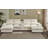 132" U Shape Sectional Sofa Cloud Couch With Removable Ottomans-1745785588
