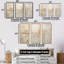 Ensemble de décorations murales abstraites minimalistes beige et blanc-112025630-111755842