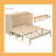 Lit escamotable double avec rangement - chargement USB, conception pliable, finition rotin?
