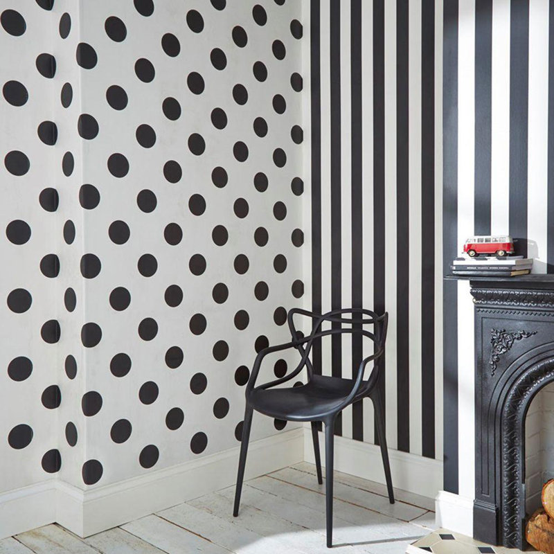 Monochrome Stripe 33' x 20.5" Wallpaper Roll