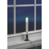 Unscented Flameless Taper Candle with Plastic Holder