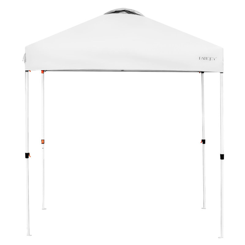 White 6.6 x 6.6 Feet Adjustable Outdoor Canopy Tent with Roller Bag