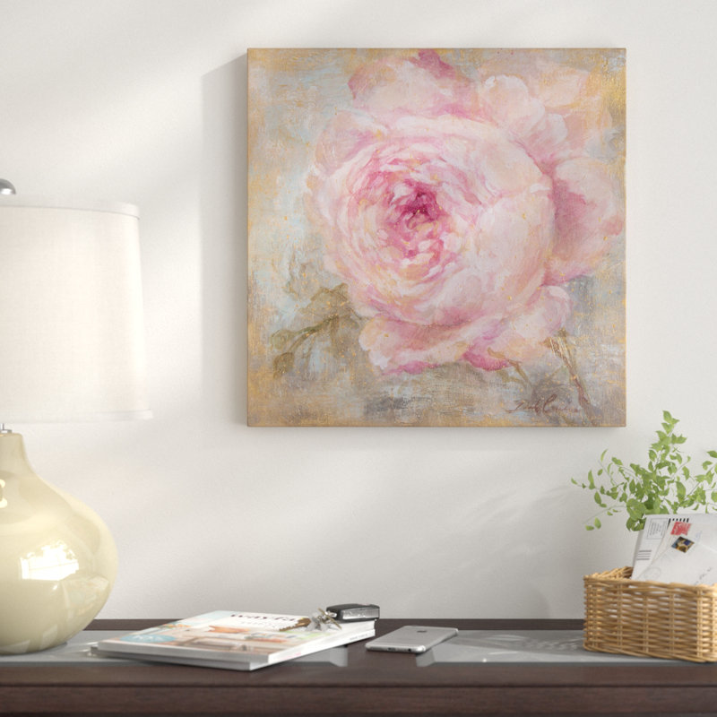 «Rose Gold I» par Debi Coules - Estampe numérique sur toile tendue avec châssis, H 12 po x l 12 po x P 1,5 po
