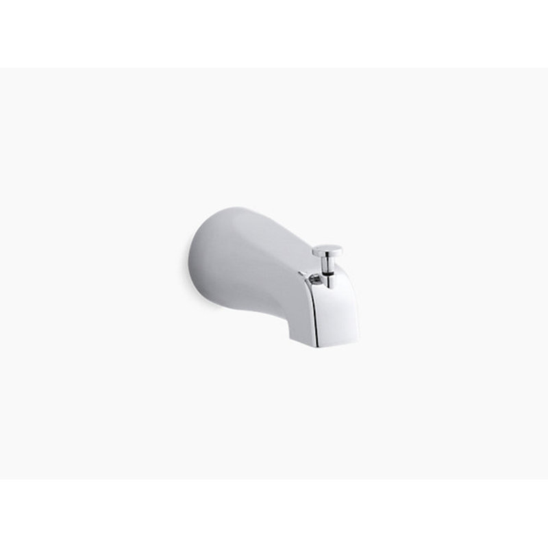 Devonshire Raphael 4-7/16" Diverter Bath Spout with Slip-Fit Connection, Polished Chrome