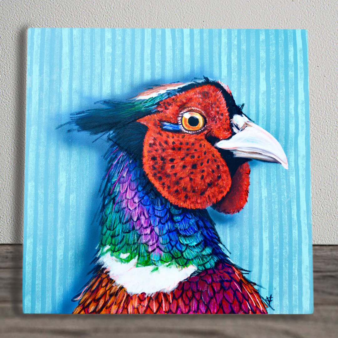 Keramik Wanddekoration Pheasant Tiere