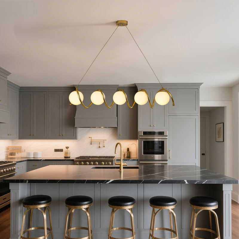 Îlot de cuisine 5 lumières, 5 lumières