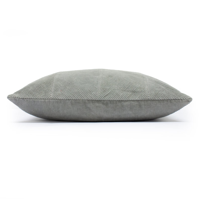 Jagger Geometric Square Throw Cushion, Feathers, Grey