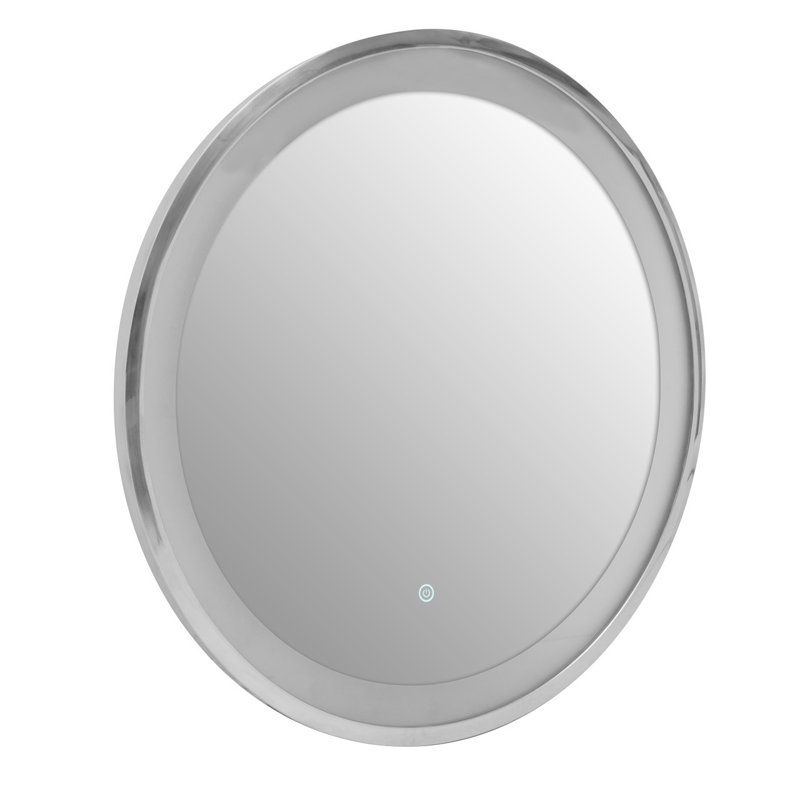 Azleigh Metal Flat Wall Mirror, Silver