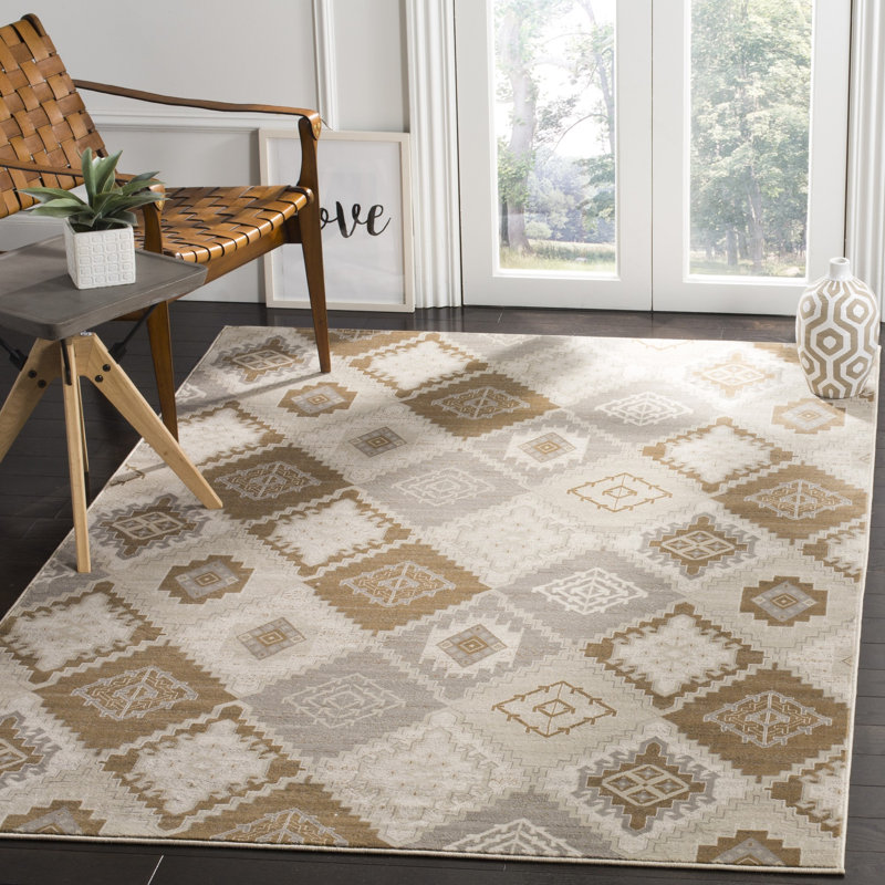 Tapis en polypropylène tissé à la machine Gorch Southwestern, Tapis de couloir 2 pi x 7 pi