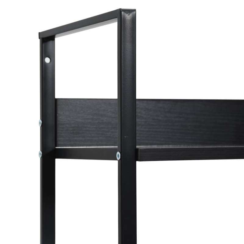 Kaelynn 90.5cm H x 27.6cm W Standard Bookcase, Black, Black