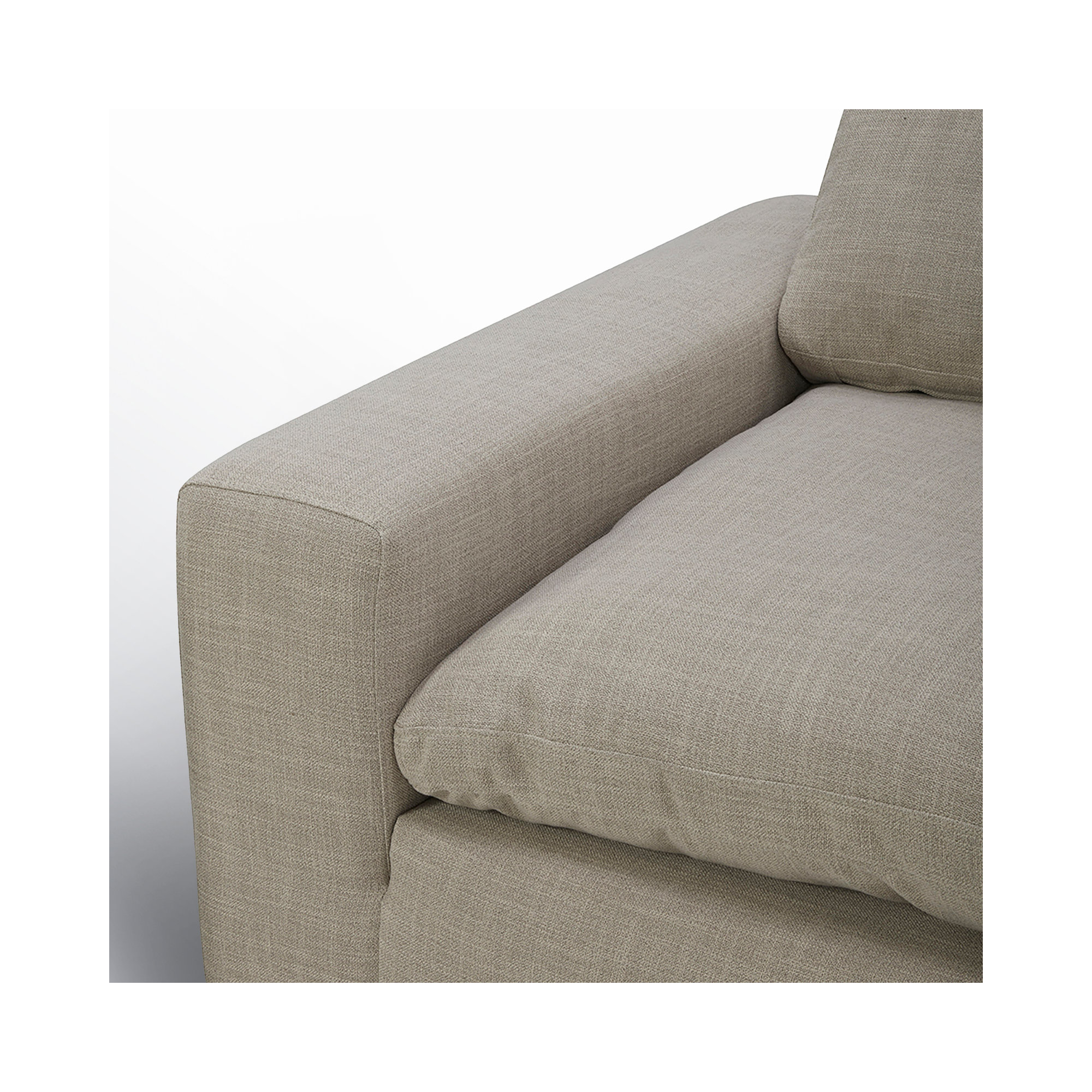 Asher 2 - Piece Upholstered Chaise Sectional, Effie Flax Performance Linen, Right Hand Facing