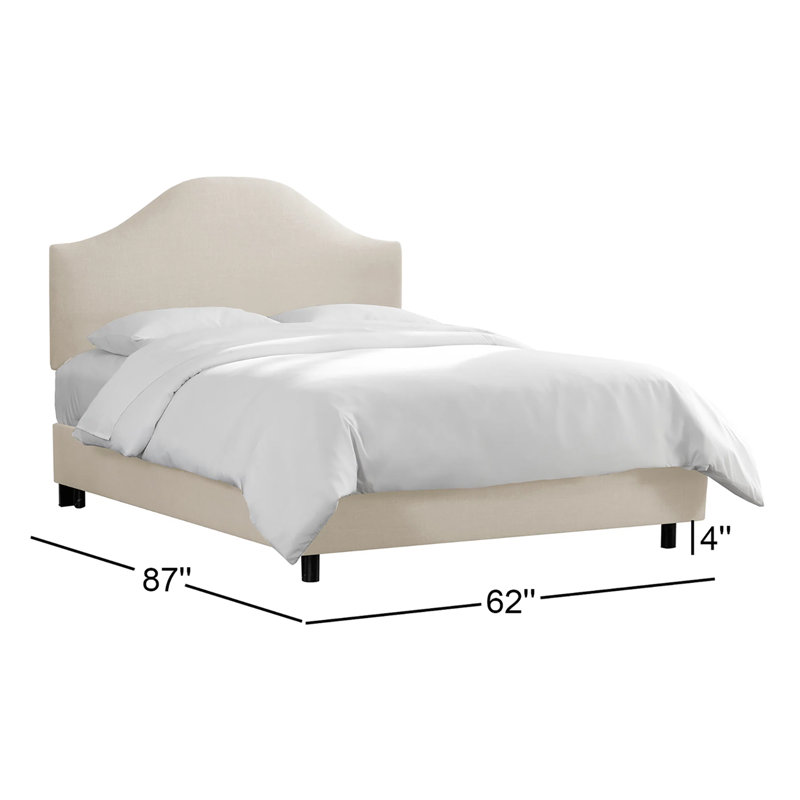 Morris Upholstered Standard Bed, Classic Talc Linen, King