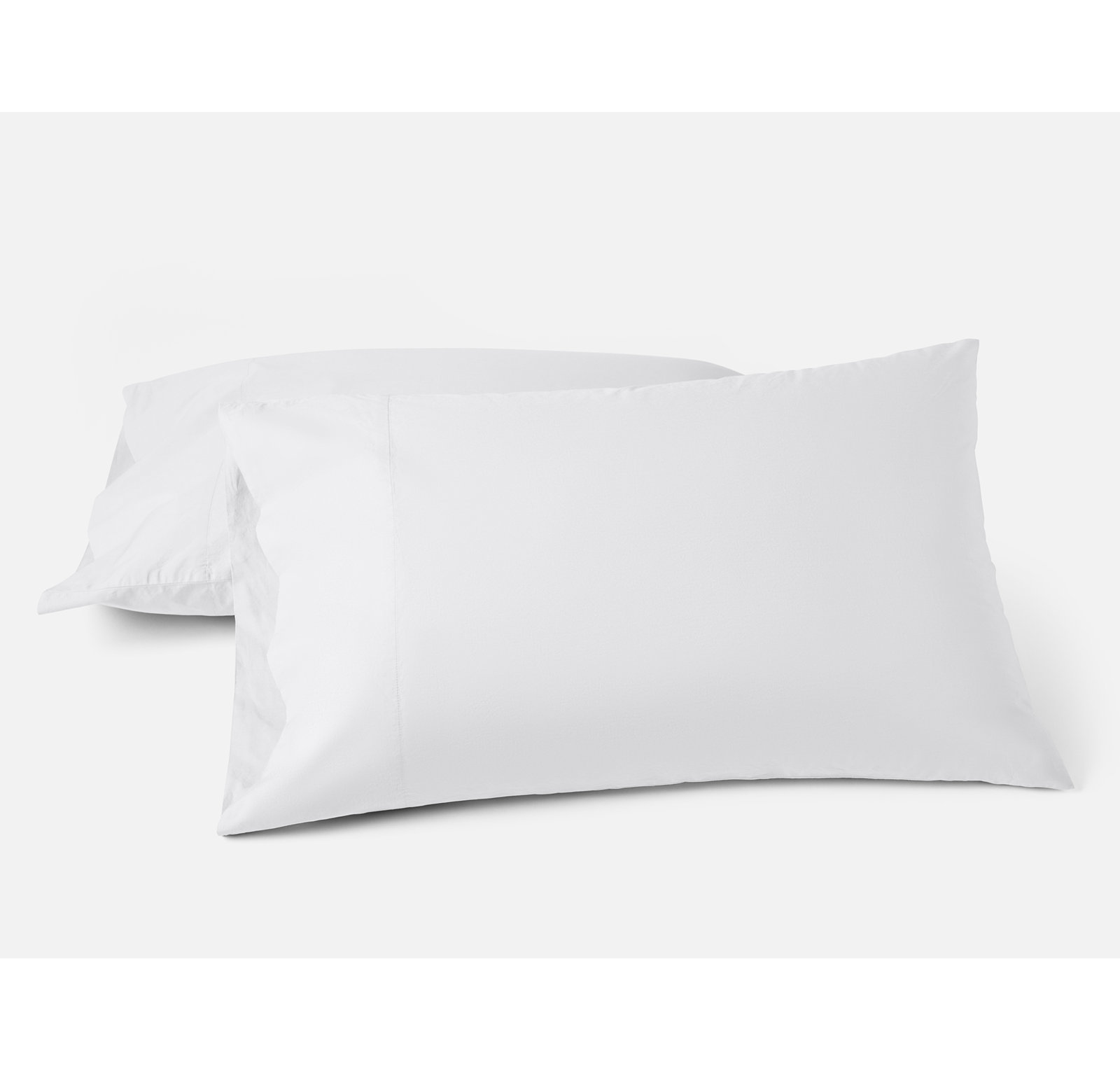 Refined Organic Percale - Set of 2, Standard Pillowcase, White
