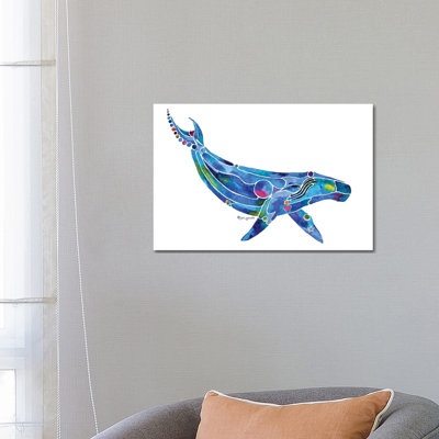 Whale Humpback Ocean by Jo Lynch - Wrapped Canvas Gallery-Wrapped Canvas Giclée