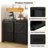 55.1'' Farmhouse Storage Cabinet With Sliding Barn Doors And 4 Drawers-588816400