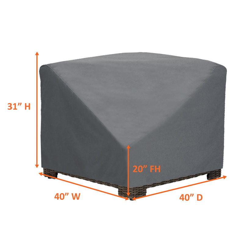 Outdoor Cover, 78.7cm H x 101.6cm W x 101.6cm D, Grey