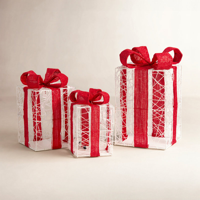 Ensemble de 3 boîtes-cadeaux pour l'extérieur