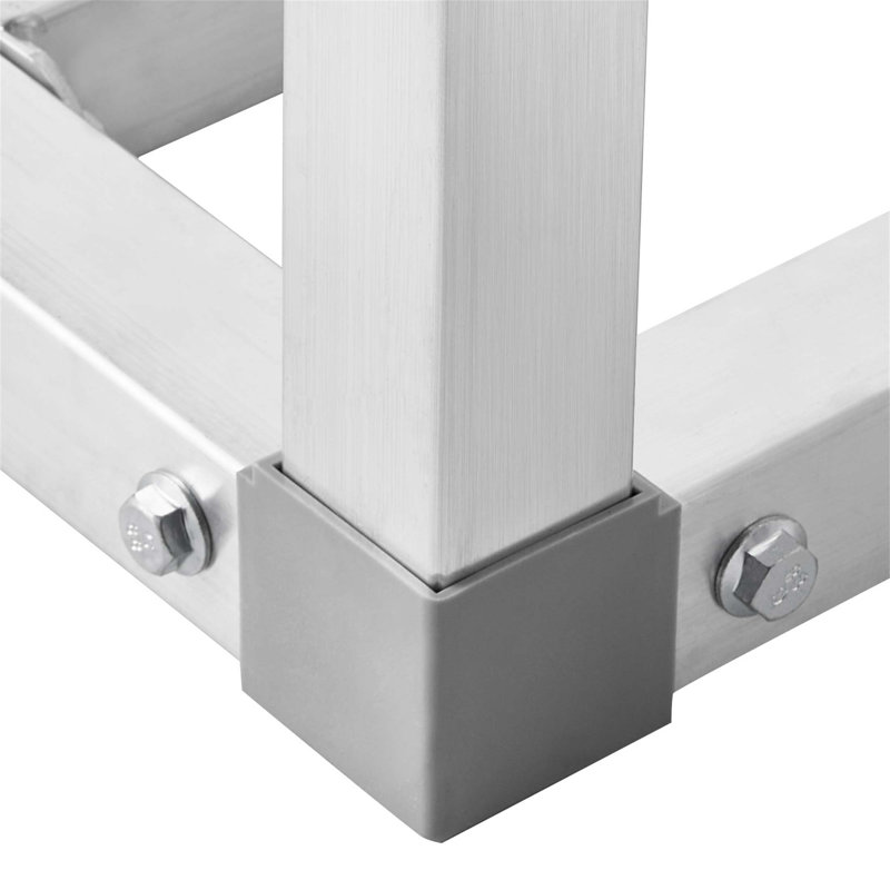 Support à fardage en aluminium, support de plancher commercial 48 x 20, 8 sur le plancher, capacité de 1000 lb, entièrement soudé pour un rangement polyvalent
