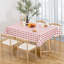 Nappe rectangulaire imperméable en vinyle à carreaux avec envers en flanelle, 132 x 178 cm, rouge