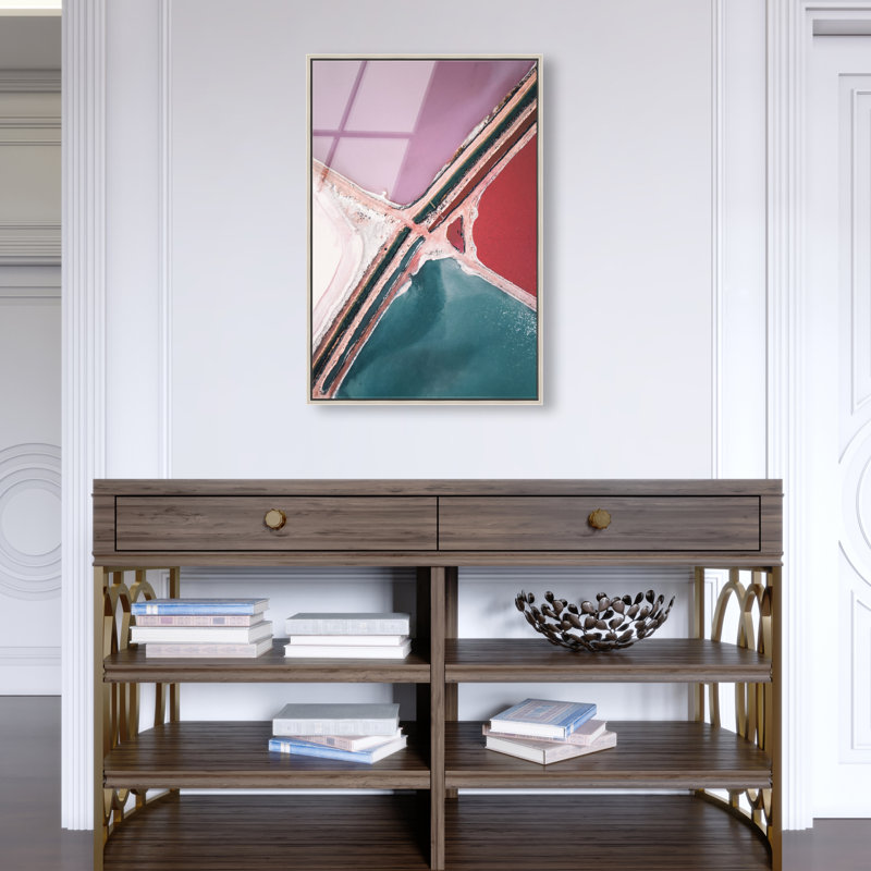 Lilac meets teal Print, 16"H x 11"W, Silver Floater Frame