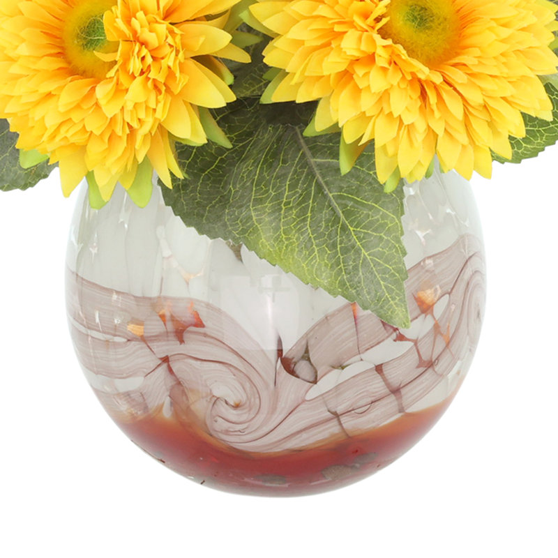 Tournesols disposés dans un vase en verre, Ardosia