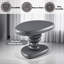 Table de bout sculpturale moderne gris ultrabrillant