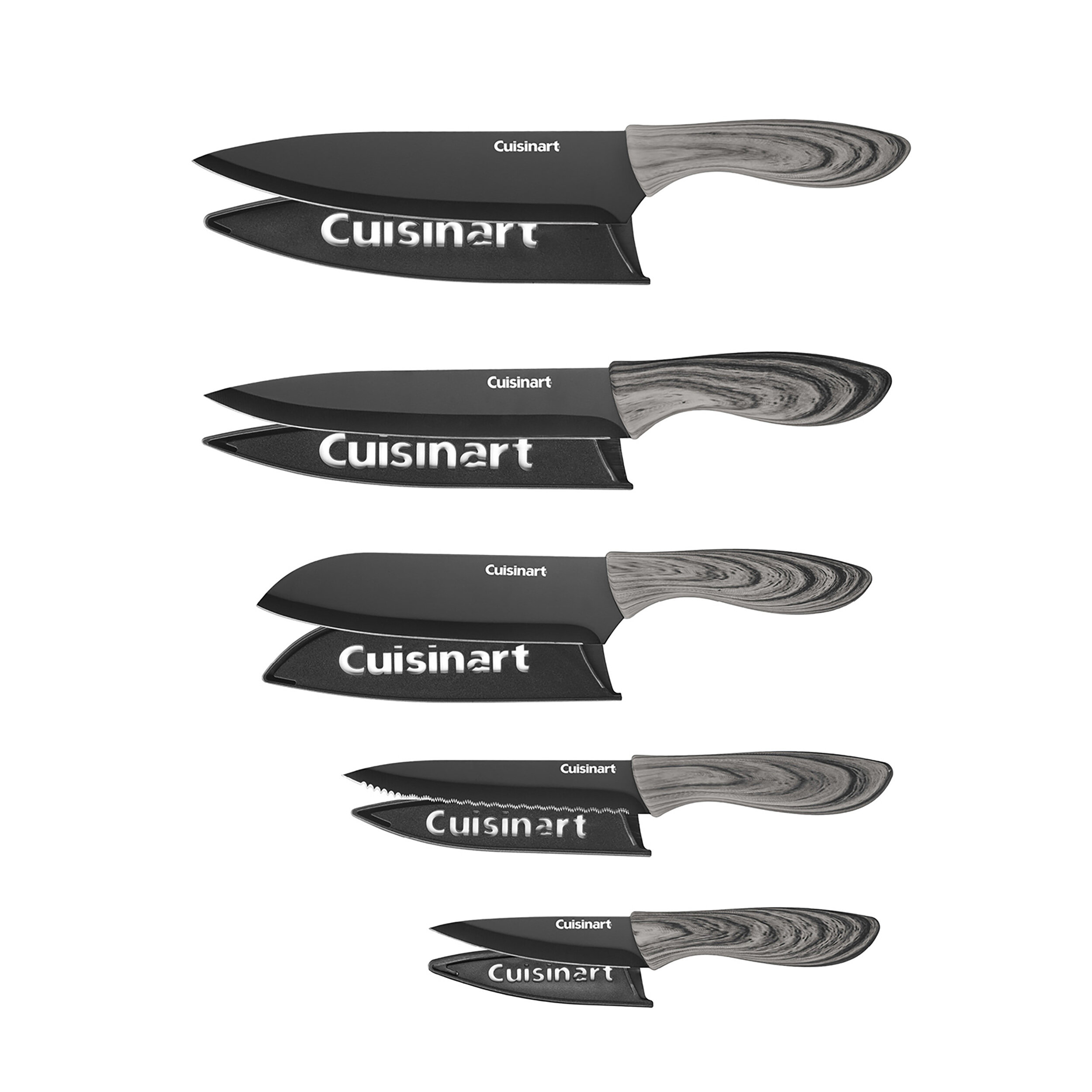 Cuisinart Advantage 12-Piece Gray Knife Set with Blade Guards C55