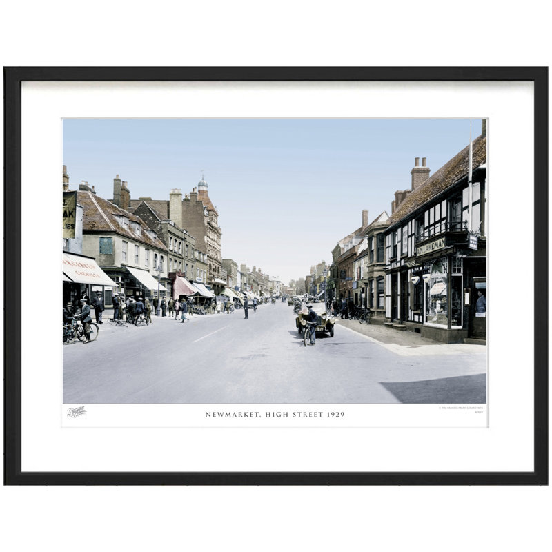 Newmarket, High Street 1929 by Francis Frith - Single Picture Frame Print, 28cm H x 36cm W x 2.3cm D