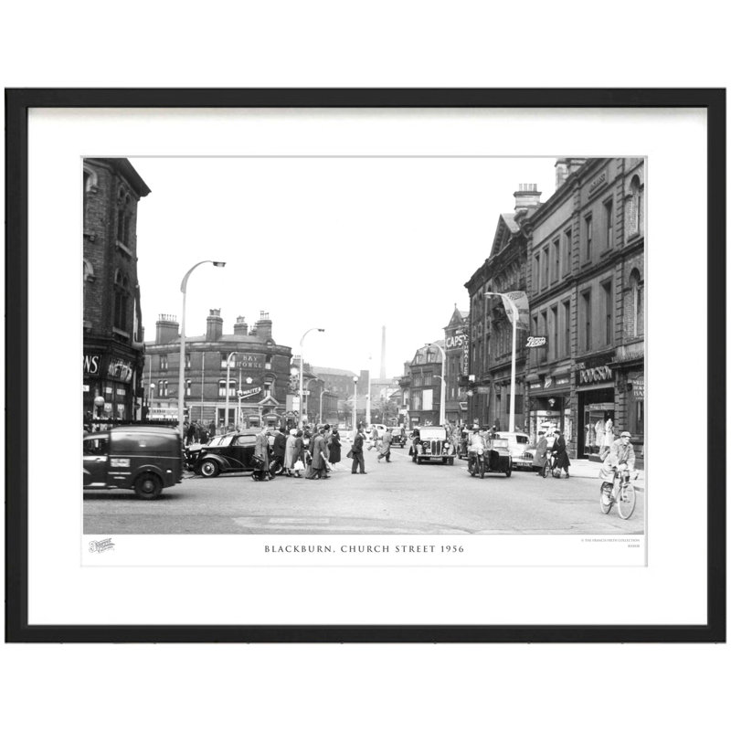 Blackburn, Church Street 1956 - Single Picture Frame Print, 60cm H x 80cm W x 2.3cm D