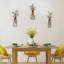 Ensemble de 3 fleurs murales en métal, décoration murale minimaliste bohème-293260863