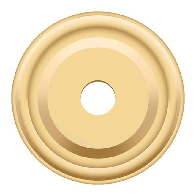 Plaque de base pour boutons Deltana BPRC100CR003, 1 po de diamètre, en laiton poli par dépôt physique en phase vapeur