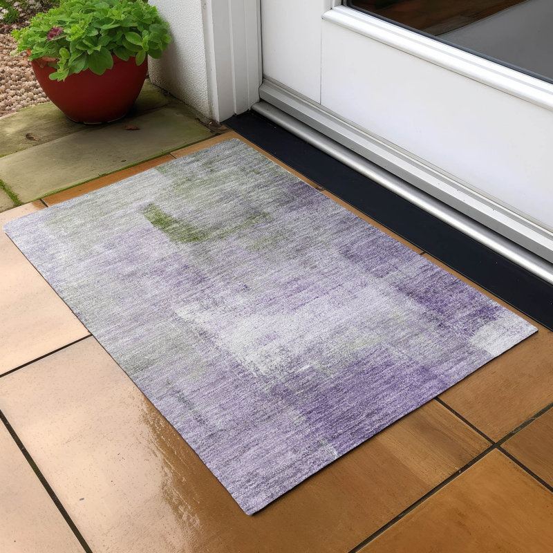 Tapis intérieur / extérieur rectangulaire avec envers antidérapant Malm, Rectangle 1 pi 8 po x 2 pi 6 po