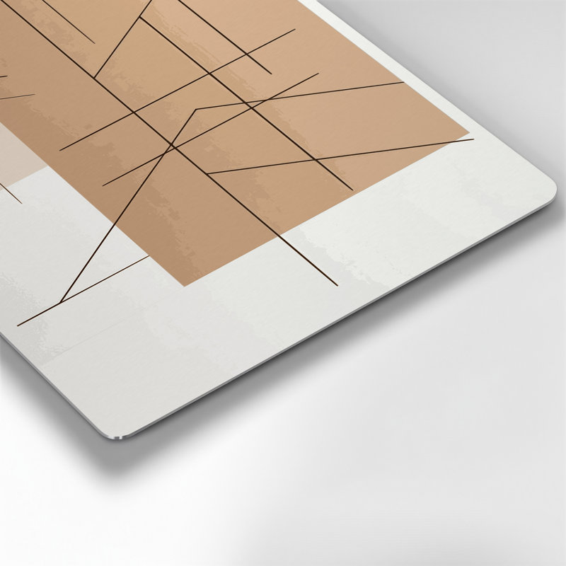 Minimalisme 30, art mural en métal brun, H 11 po x l 14 po