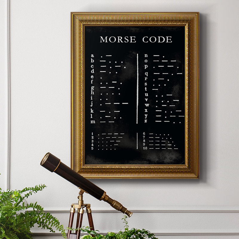 " Morse Code Chart ", 20" H x 16" W x 2.5" D
