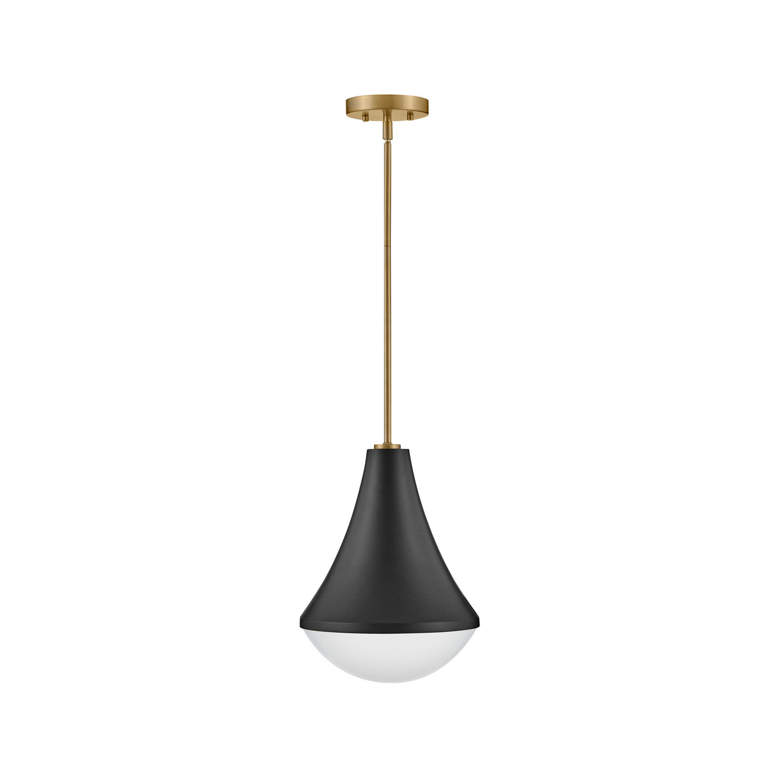Candace Single Light Steel Pendant, Black