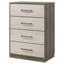 Commode 4 tiroirs Litchfield Chêne gris