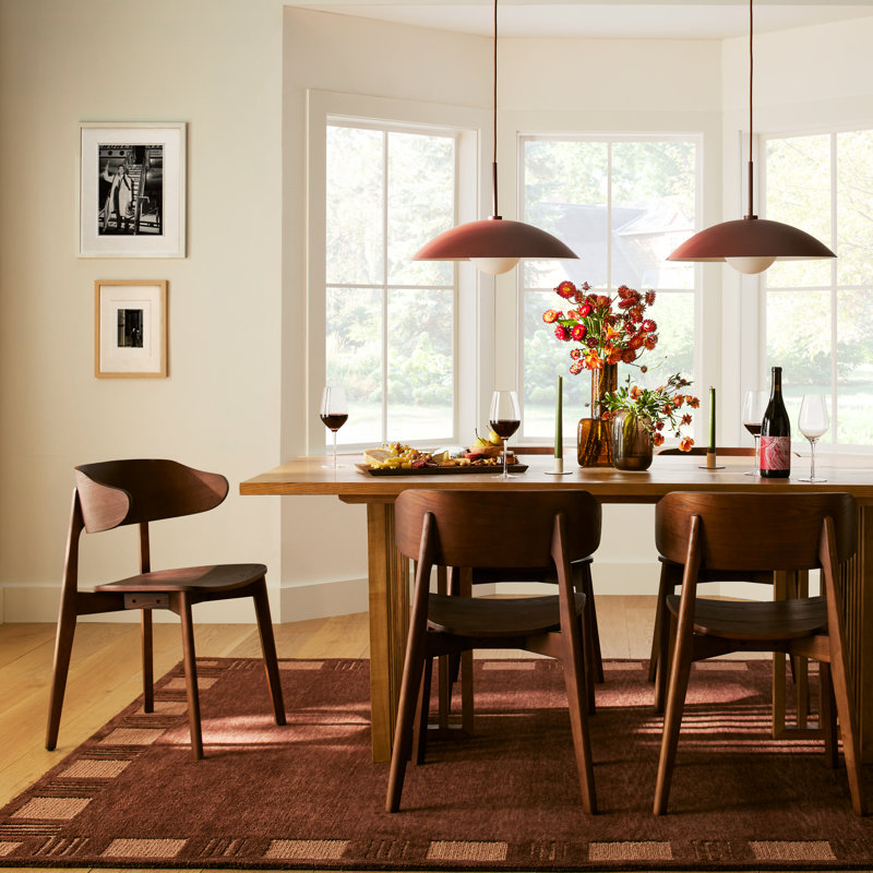 Kassel Solid Wood Wingback Side Chair, Umber Ash