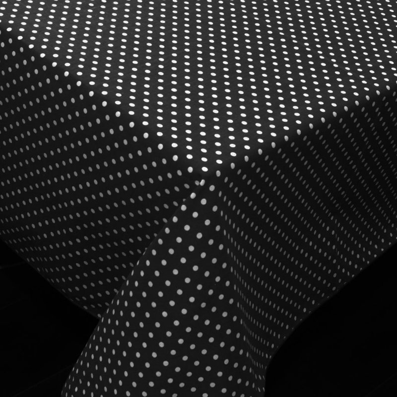 Nappes Mini Dots, L 58 po x L 72 po, Noir / blanc
