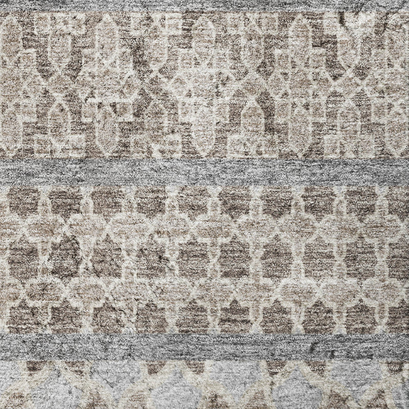 Tapis bohème shggy de rêve lavable à la machine de qualité supérieure, Taupe, 10' x 14'