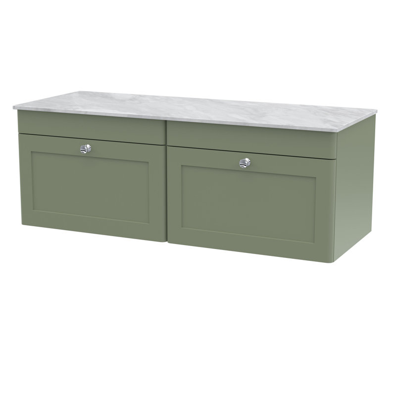 Classique Bathroom Vanity, Satin Green, 121cm W