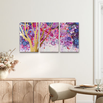 Ensemble de 3 panneaux d'art mural - "Je Suis Amour" par Sylvie Demers 