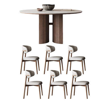 Modern Simple Rock Plate Dining Table Sets.