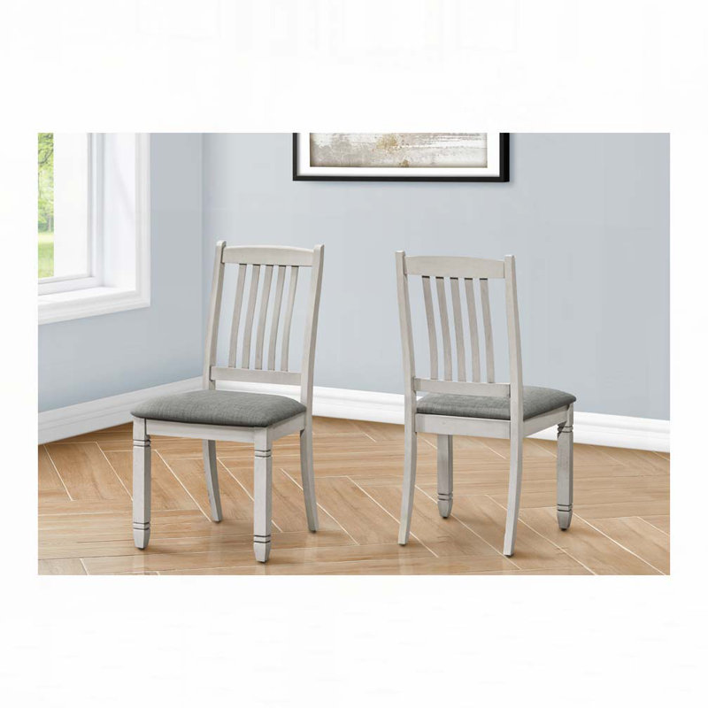 Chaises de salle à manger rembourrées, Gris, Gris