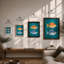 Fish in Symmetry Modern - Framed Print-570451820-570451826