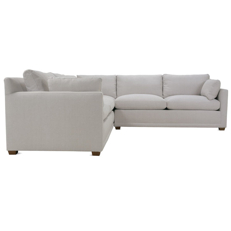 Sylvie Sectional, Cream Cotton Blend
