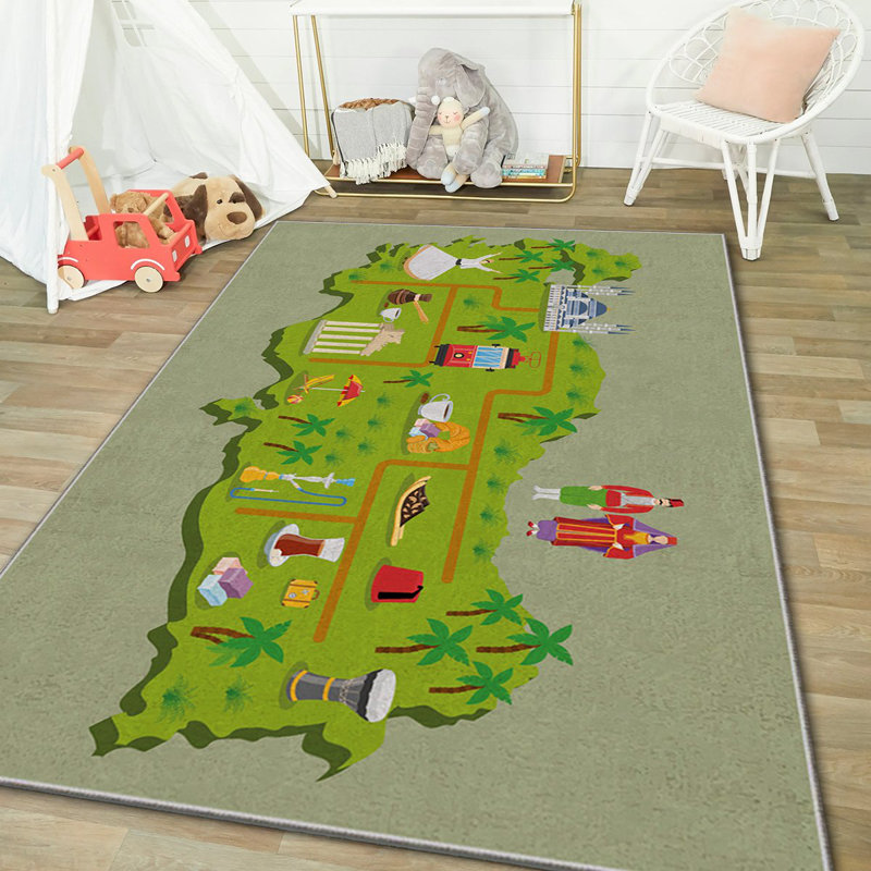 Luxurious Area Rug (4 ft x 6 ft), 100% Polyester, 740 g/m² | Non-Slip Felt Dot Underside, Laminated Sponge for Comfort | Antibacterial, Easy to Clean, Machine Washable at 86°F | Perfect for Living Room & Bedroom Décor