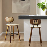 Upholstered Rattan Counter & Bar Stool