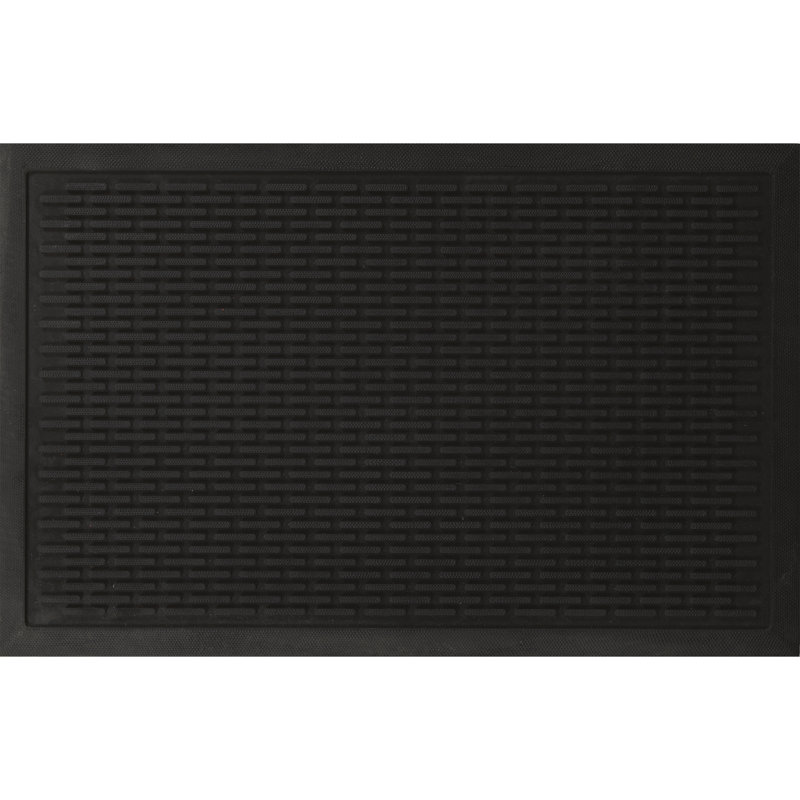 Easy clean, Waterproof Non-Slip Indoor/Outdoor Rubber Doormat, Black, 2' x 3'
